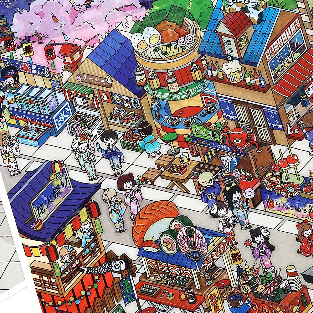 InfeelMe今日营业中大尺寸造景贴纸立体微缩场景手工拼贴解压贴画