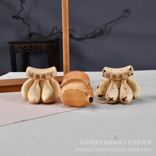 黄金檀雕刻香蕉水果木质工艺品
