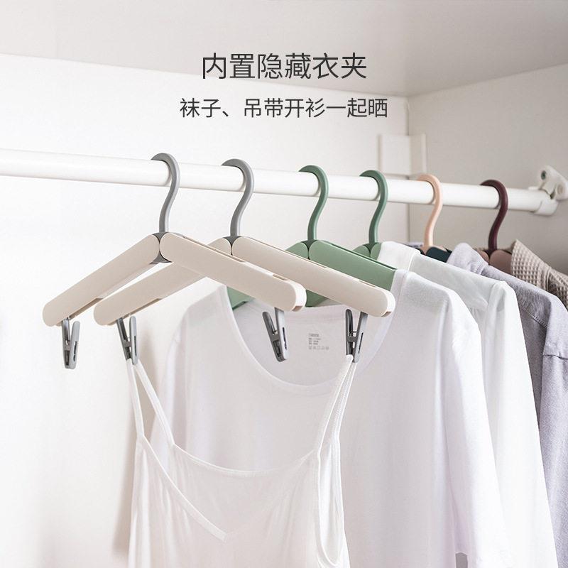 叠衣功架旅游便携式多能晾衣架家学生宿舍用收纳神器旅折行挂衣撑