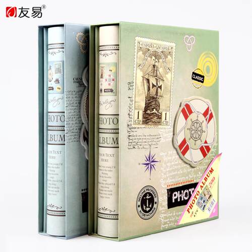 新款复古插页式大6寸相册本200张