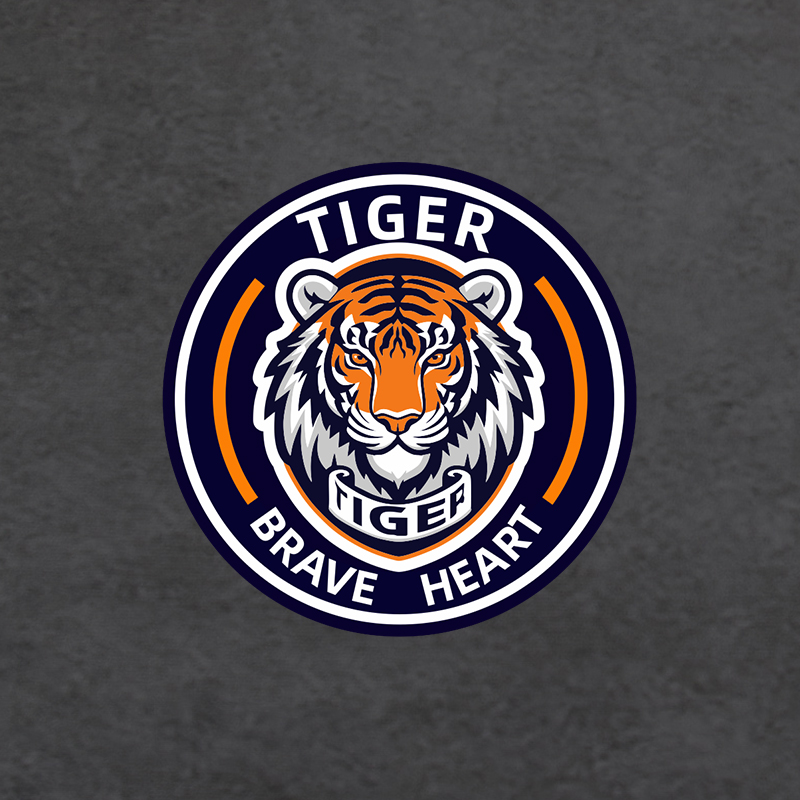 虎头图腾徽章标反光贴纸