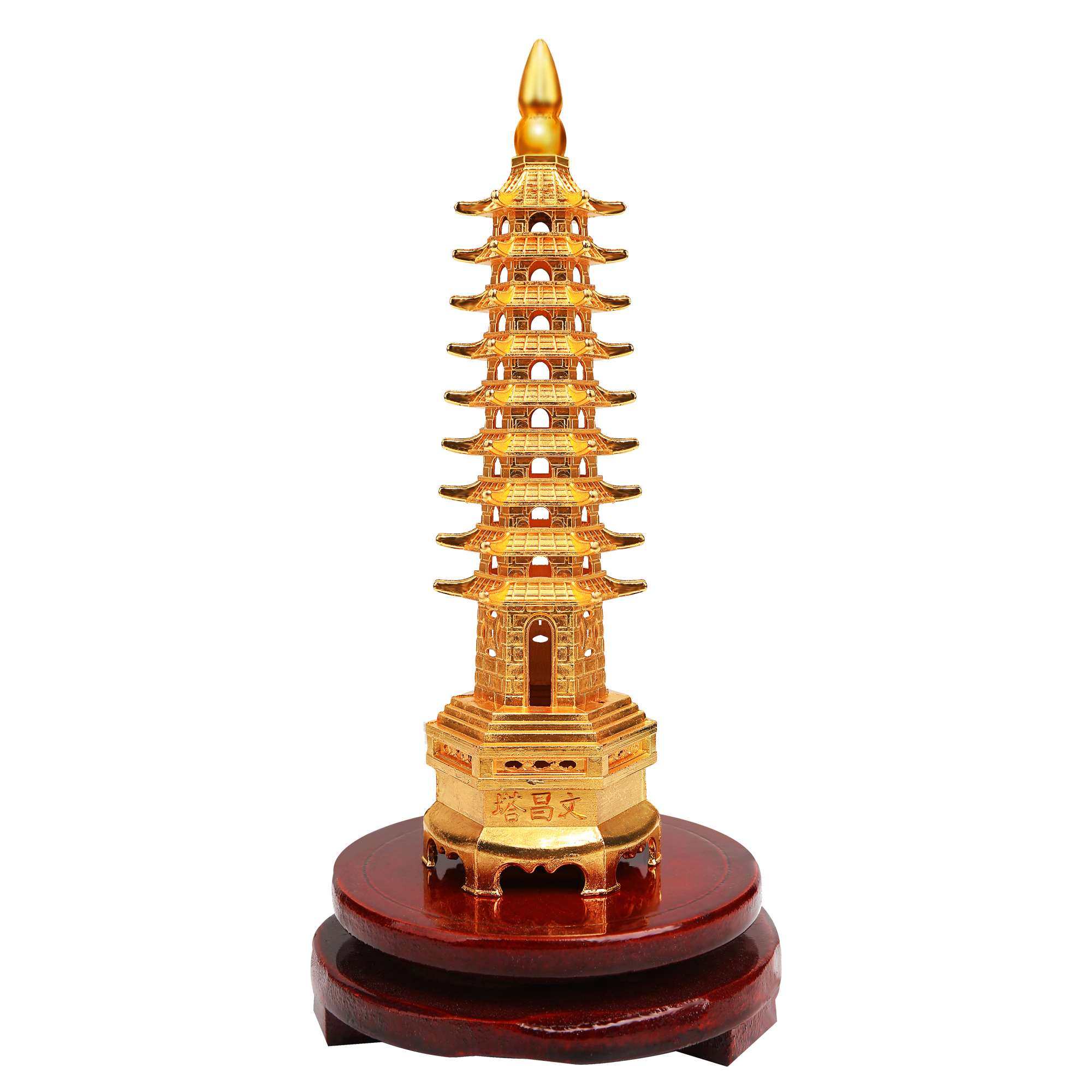 纯铜文昌塔十三层13层办公室书房装饰摆件九层9层学生书桌工艺品