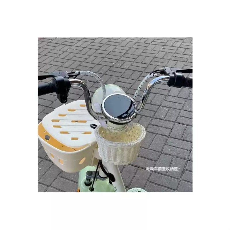 儿童自行车电动车车篮前兜挂包防水编织滑板车婴儿车筐置物挂兜
