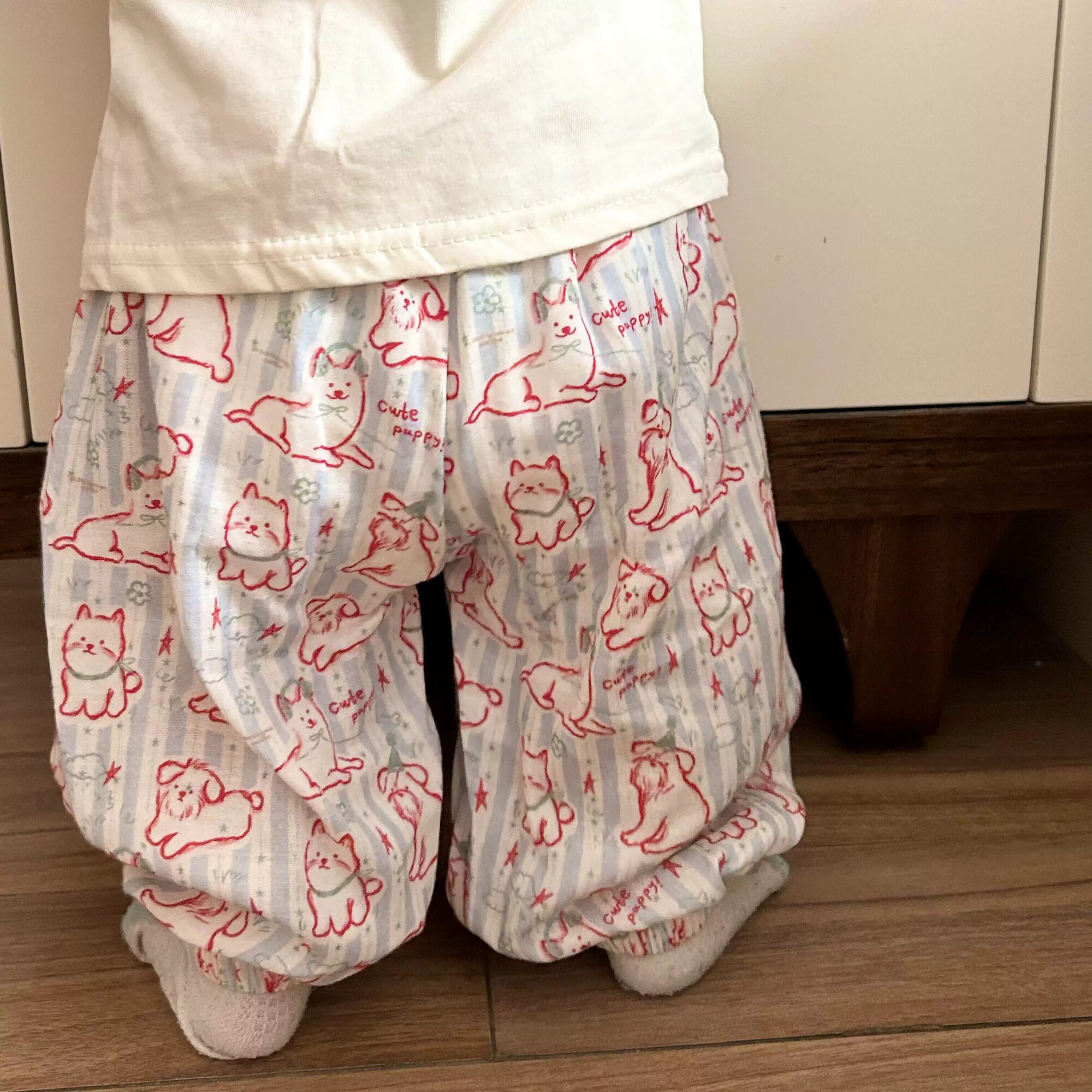 儿童防蚊裤卡通睡裤家居裤子灯笼裤宝宝裤子儿童束脚裤子夏薄款