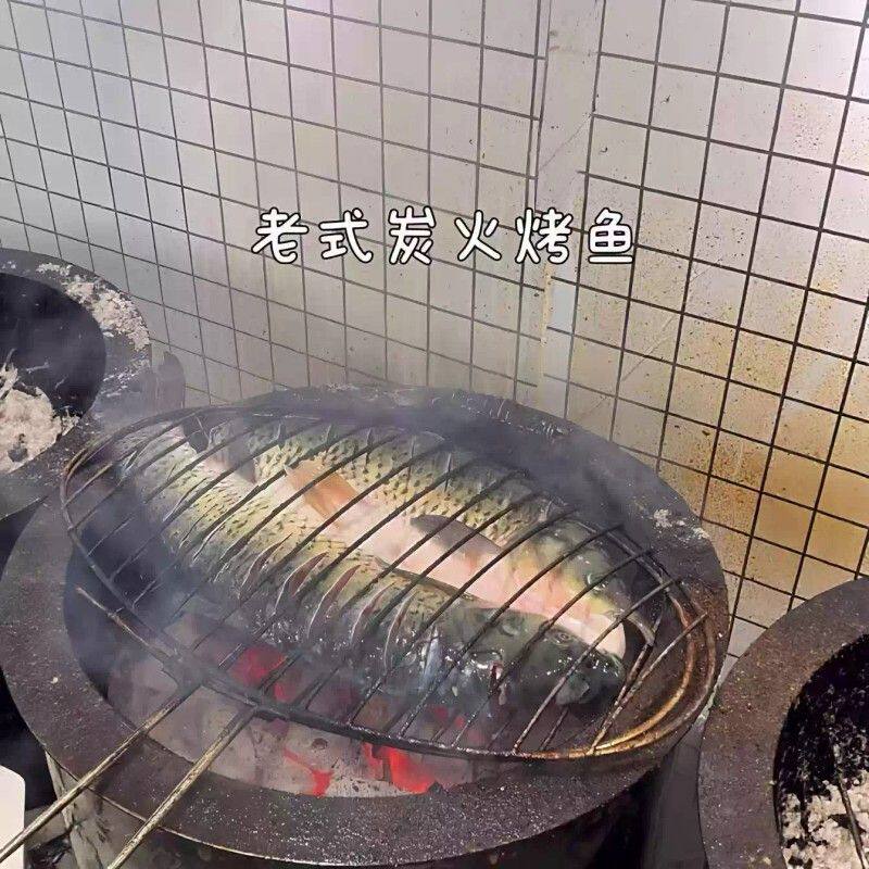 老式炭火烤鱼夹子不锈钢夹烤鱼网夹烧烤网夹板圆形烧烤用具大号