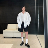 2024ss原创设计个性百搭廓形爱心刺绣长袖衬衫C1057P85，男装衬衫，电商C219