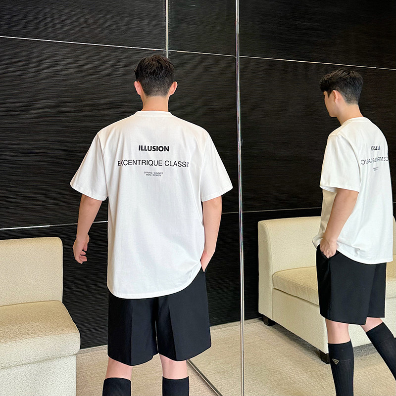 24ss原创设计重磅纯棉百搭字母印花针织短袖体恤T0704P80,男装T恤,电商C219