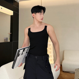2024夏款设计师解构截断式隐形肩带个性背心升级版T0626P55，男装背心/马甲，电商C219