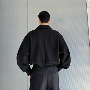 秋冬540克重磅解构美式POLO弯刀袖廓形后领刺绣卫衣W1138  P125图片