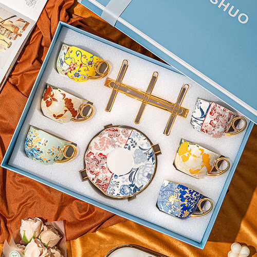 咖啡杯子高档精致陶瓷杯碟套装轻奢高级英式下午茶具新婚礼物乔迁