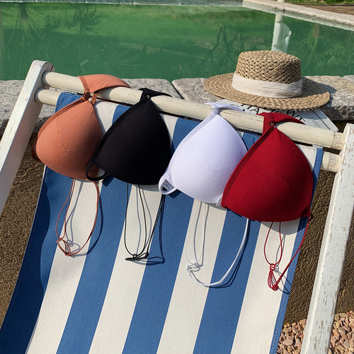 十三粥 多色内衣内衣女美背小胸显大挂脖吊带露背文胸女SY0058