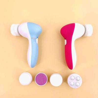 5 in 1 Face Cleansing Brush Silicone Facial Brush Electric W