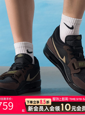 耐克NIKE男鞋AIRJORDANLEGACY312黑色运动鞋秋季新款训练鞋