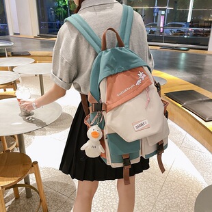 韩国原宿ulzzang学生书包女2021新款少女心双肩包日系ins校园背包