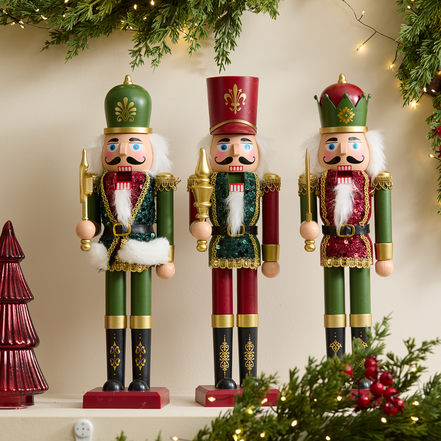 泓瀚绿色色胡桃夹子士兵摆件