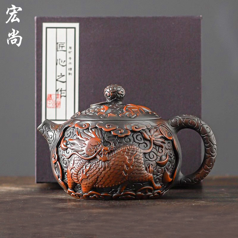 复古家用紫陶茶壶陶瓷