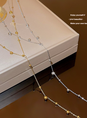 名媛夜店气质满天星流苏项链饰品女配饰高级感颈链欧美跨境毛衣链