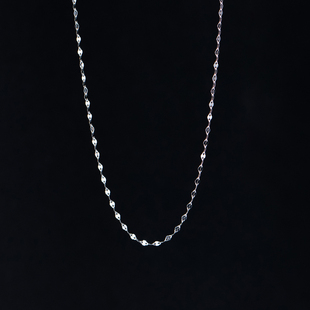 999足银项链女无吊坠简约百搭时尚 万能链 锁骨链素链足银链条细款