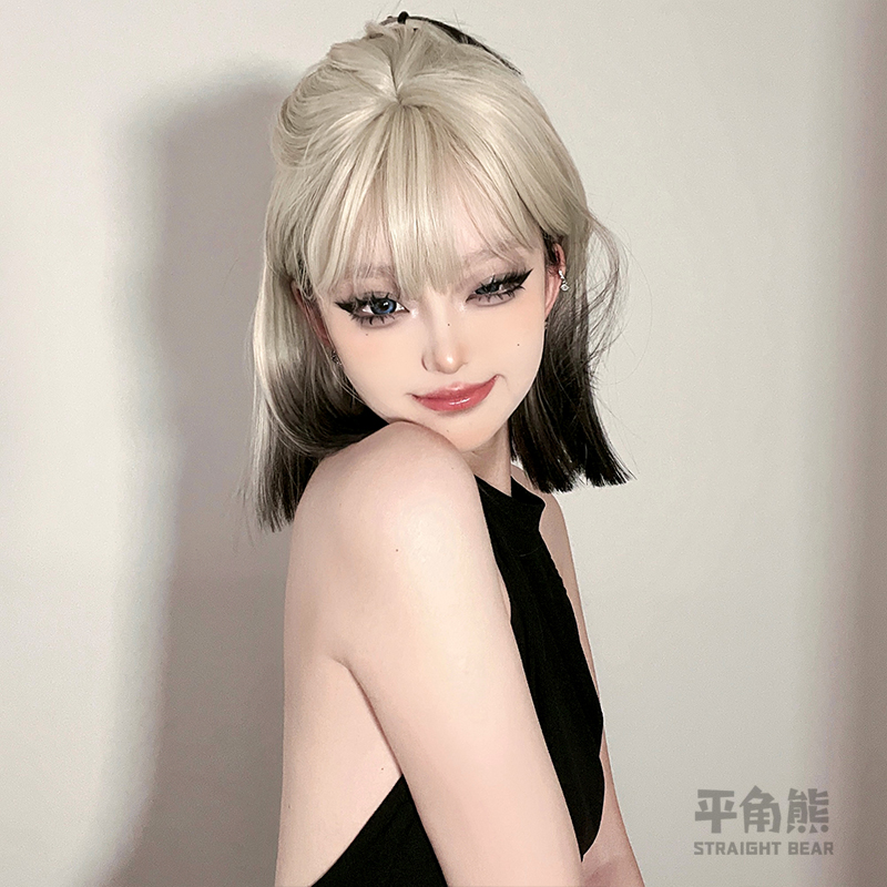 假发女短发渐变齐刘海Lolita假发