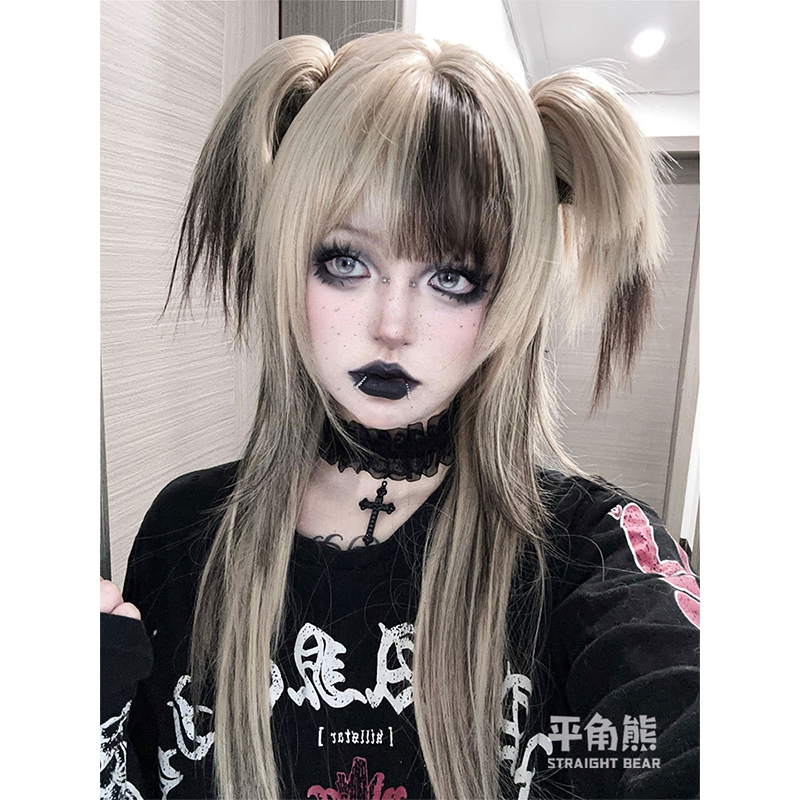 亚文化jk辣妹挑染抓夹头套