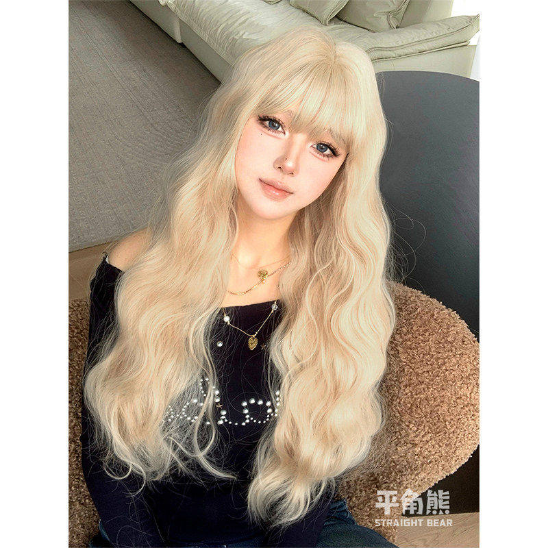 韩系女主感长卷发jk头套