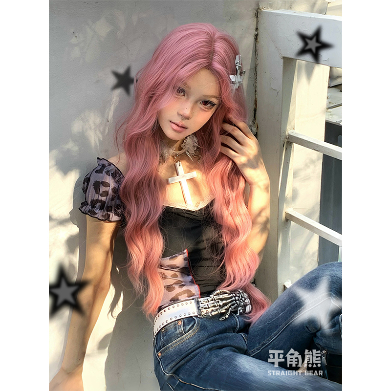 气质小额蕾丝卷发jk头套