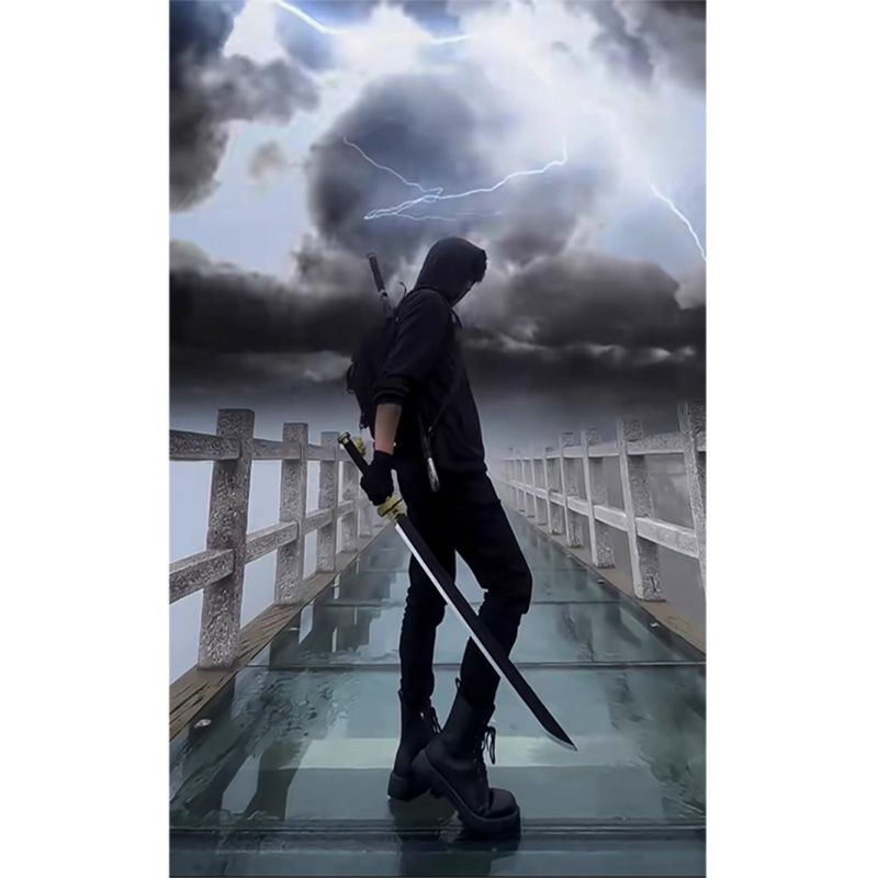 2025张起灵cos服小哥同款开衫卫衣套装显瘦修身牛仔裤男搭配一套