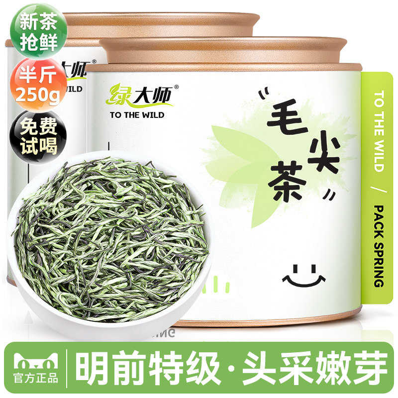 绿大师 明前特级毛尖茶2026新茶叶 高山头采芽绿茶春茶浓香型250g