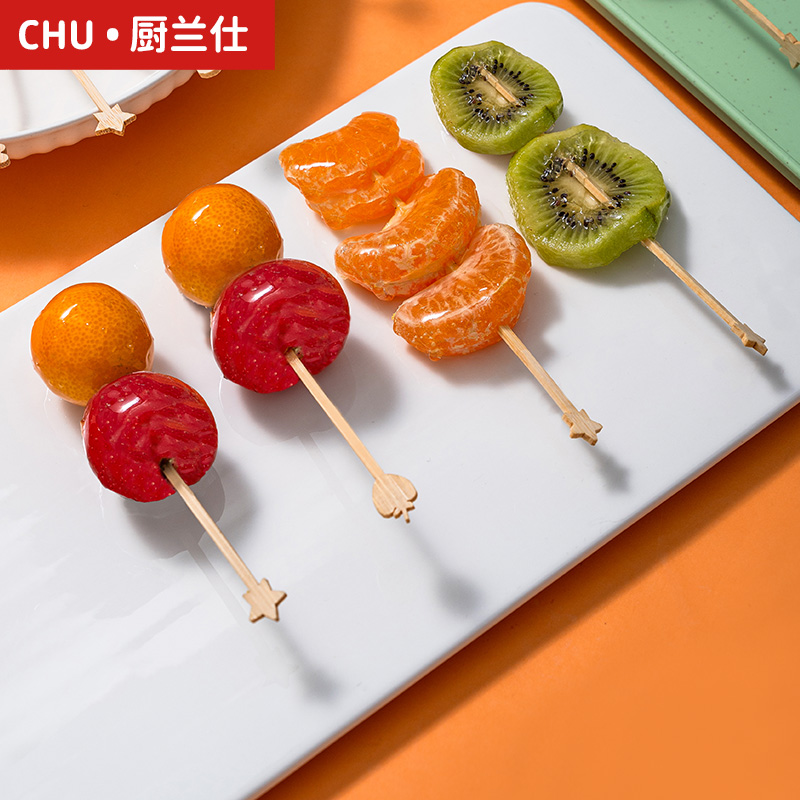创意竹签一次性水果叉