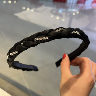 高级感发箍带钻韩版细边麻花压发头箍脸网红防滑百搭发卡头饰品
