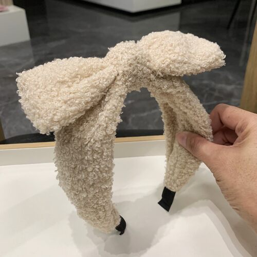苡蓓卡发箍泰迪毛可爱蝴蝶结