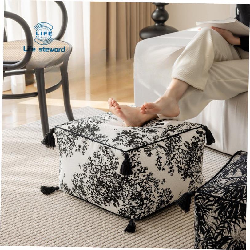 法式黑白坐墩中式矮凳蒲团懒人沙发坐垫 Sitting PuTuan Cushion