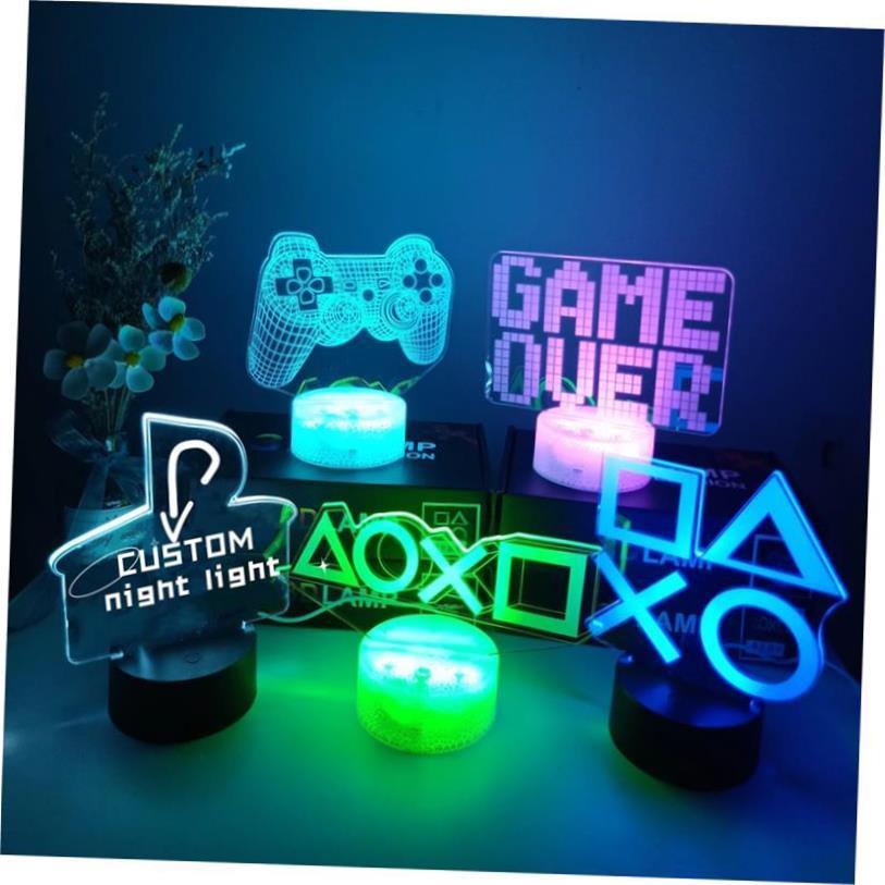 Led 3D Night Light Table Lamp Room Decor Night Light Home De