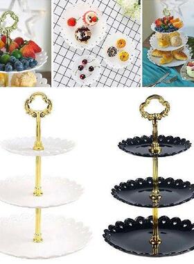 3-Layer Cake Stand Fruit Plate Tray Display Cupcake Holder