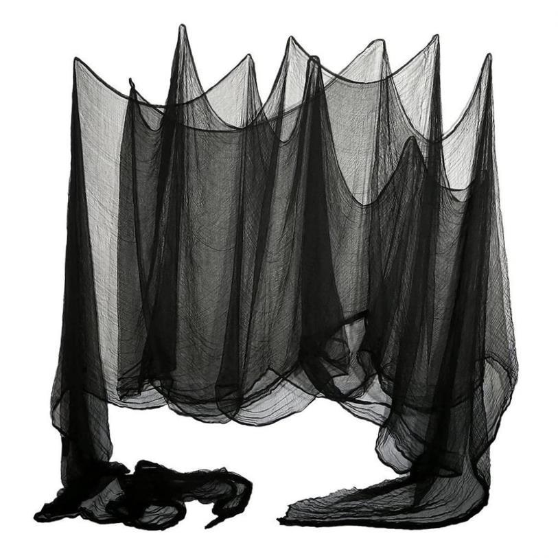Halloween Decorations Black Creepy Gauze Cloth 76x250CM Wind