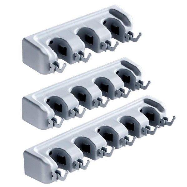 Bathroom Storage Holder Wall Mounted Mops Shelf Durable and