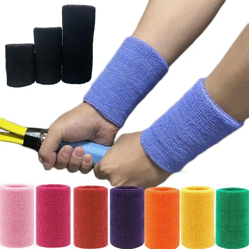 2 Pcs Towel Sports Wristbands Tennis Sweat Bands Wrist Guard