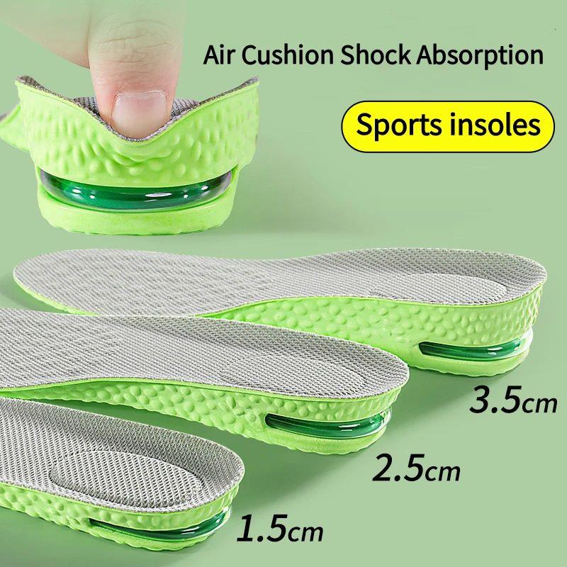 1Pair Air Cushion height increase insoles Breathable Sweat a
