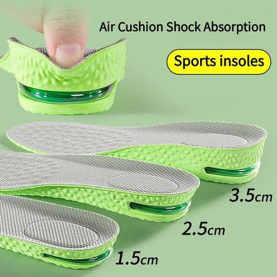 1Pair Air Cushion height increase insoles Breathable Sweat a