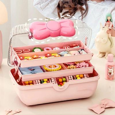 Multi-layer Hairpin Organizer Cute Girl Jewelry Case Head Ro