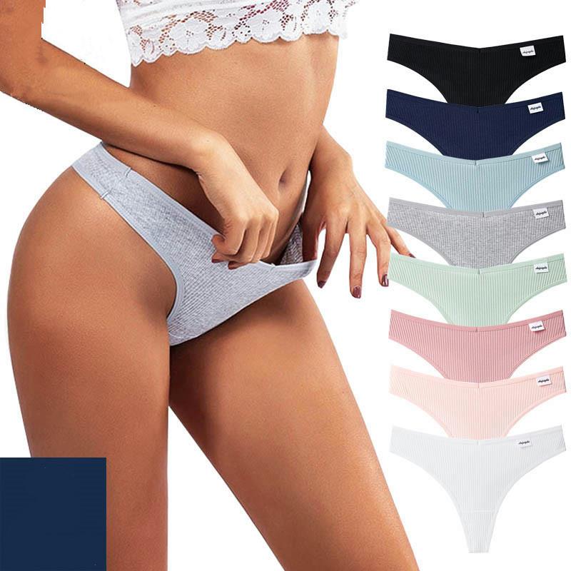 Women Cotton G-String Thong Panties Strings Underwear 内裤