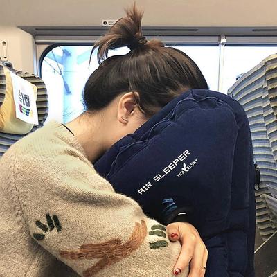 inflatable air pillow travel airplane rest sleep u shape 3