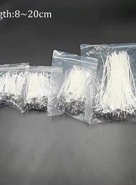100Pcs/Set Low-Smoke Candle Wicks Cotton Core Waxed Wick 8/1