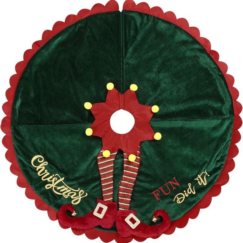 Christmas Tree Decorations Christmas Tree Skirt Red and Gree