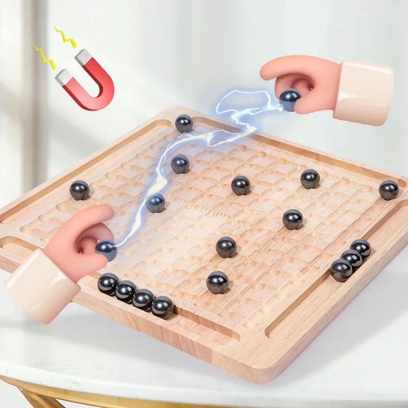 Wooden Magnetic Chess Board Game Interactive Learning Activi