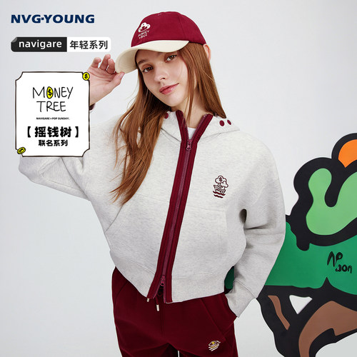 [popsunday摇钱树联名]NAVIGARE意大利小帆船卫衣开衫外套摇钱船