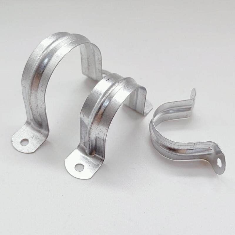 加厚加宽镀锌铁骑马卡电线管镀锌铁管卡管夹马鞍卡欧姆卡u型管夹*