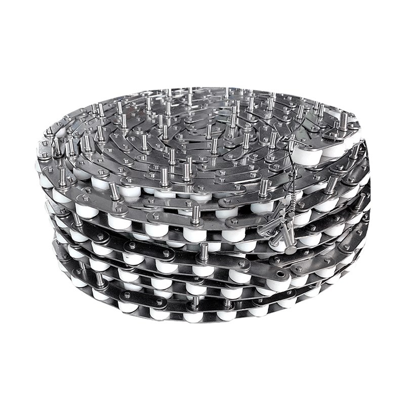 尼龙滚珠空心销轴链条不锈钢大节距滚子链工业传动链非标异形链条