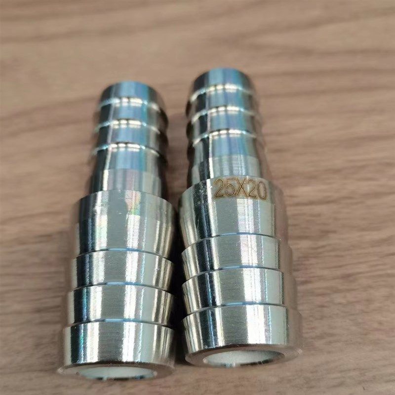 304不锈钢变径双头宝塔接头异径直通皮接插水管软皮管大小头皮接图片