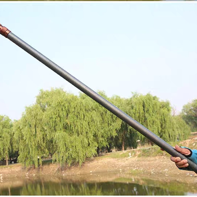 加粗槟榔杆核桃杆大物抄网杆松塔杆碳素捞网213米伸缩杆多用杆